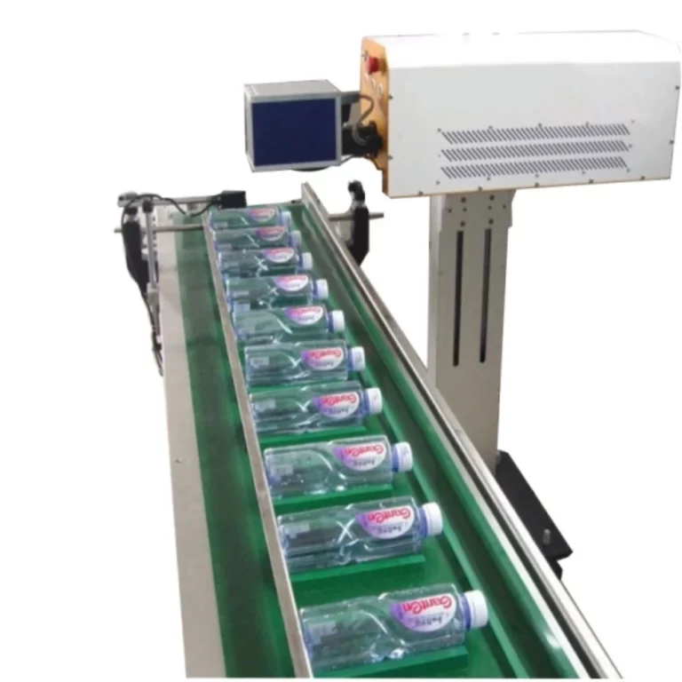 Food and drug packaging production date laser marking machine line
