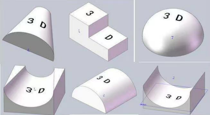 Application of  in 3D surface parts